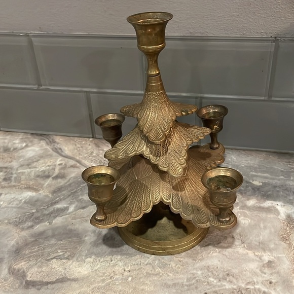 Vintage Solid Brass Candleholder Made in India - Picture 2 of 6